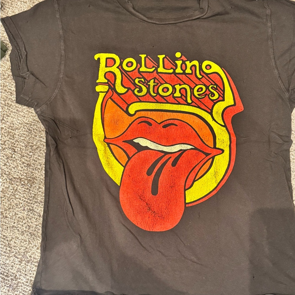 MadeWorn Black Rolling Stones Tee